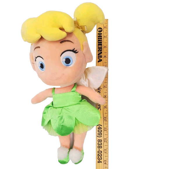 Disney Store Tinkerbell Baby Plush Doll 14" Embroidered Eyes Fairy Stuffed Toy - Picture 3 of 6